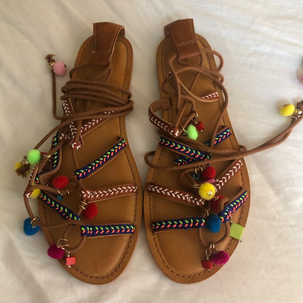 Lace up sandals